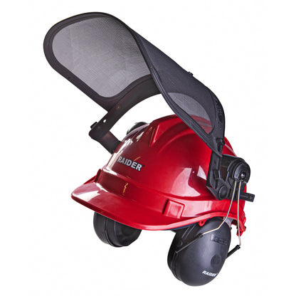 Raider Accessories Set casca de protectie cu viziera si casti antifon RD