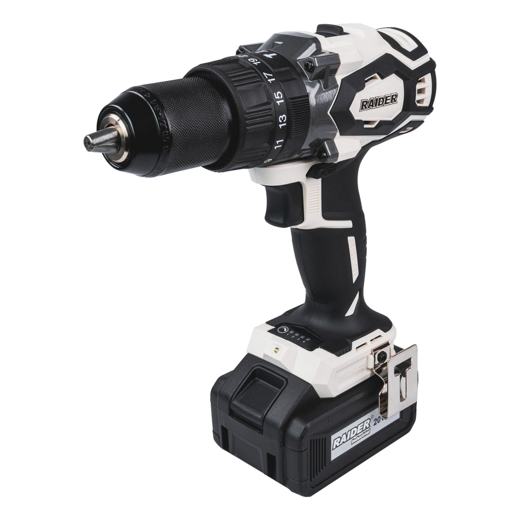 Raider Industrial Masina de gaurit cu percutie 20V 4Ah 155Nm RDI-CDB03W
