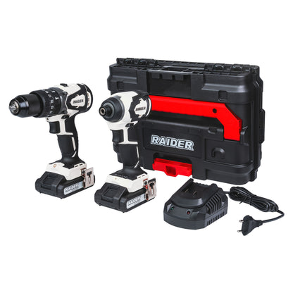 Raider Industrial Set surubelnita cu impact BL RDI-CDB04W si HID01W 2x2Ah
