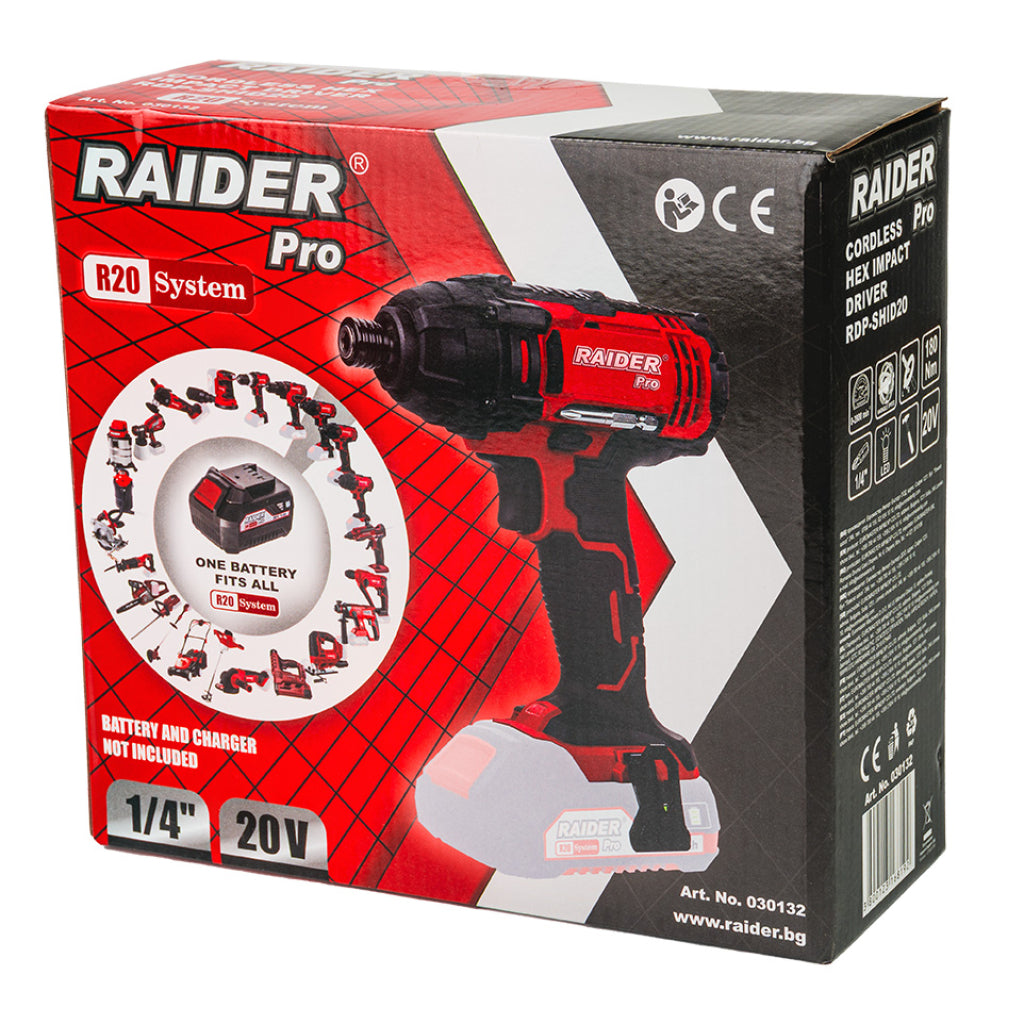 Raider R20 Masina insurubat cu impact 20V 1/2" 250Nm SOLO RDP-SCIW20