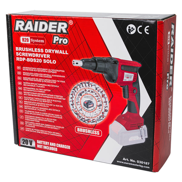 Raider R20 Surubelnita electrica gips-carton 20V SOLO RD-BDS20