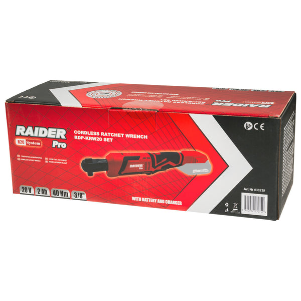 Raider R20 Cheie cu clichet 3/8" 40Nm LED SOLO RDP-KRW20