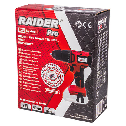 Raider R20 Masina de gaurit si insurubat 20V SOLO 40Nm RDP-YBD20 - R20 - O baterie, multe posibilitati!