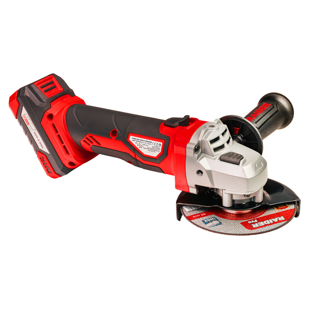 Raider R20 trusa bormasina polizor unghiular cheie impact si casti bluetooth cadou 20V 2x2Ah RDP