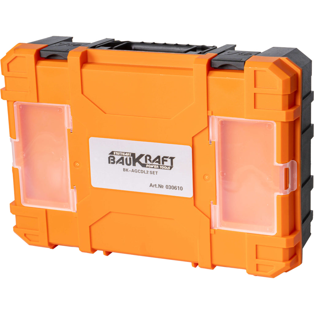 Baukraft Polizor ungh. si mas. gaurit cu percutie 18V 2x4Ah BK-AGCDL2