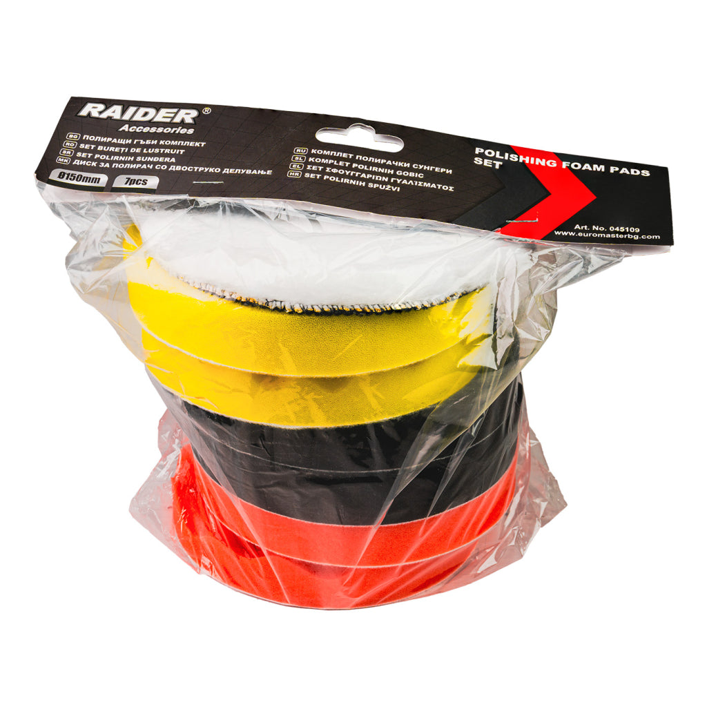 Raider Accessories Set 7 discuri burete pentru polisher ø150mm RDP-PC07