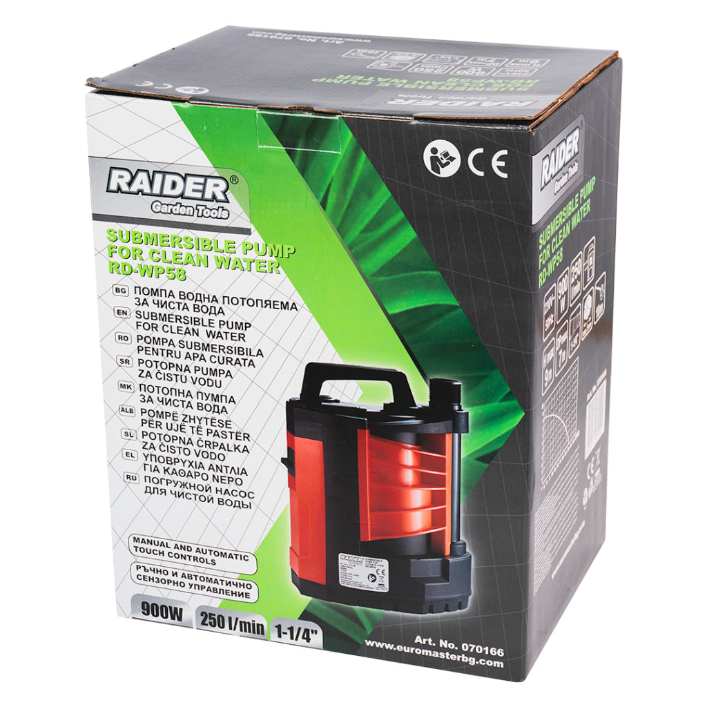 Raider Pompa cu plutitor inc 900W 1-¼" 7-9m 15000l/h 5mm RD-WP58