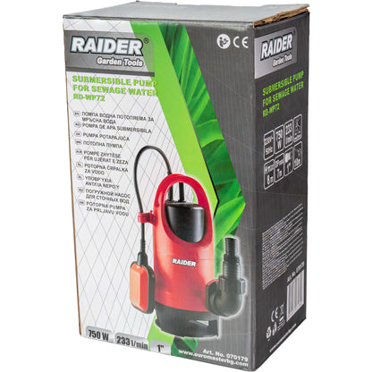 Raider Pompa cu plutitor 750W 1" 7-8m 1398ml/h 35mm RD-WP72