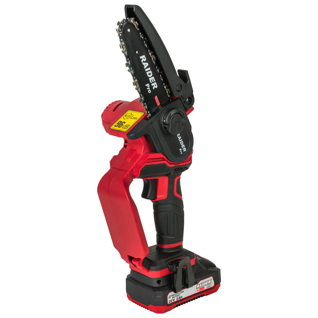 Raider R20 Fierastrau de gradina cu lant si lama 20V 120mm 2Ah RDP-YGP20