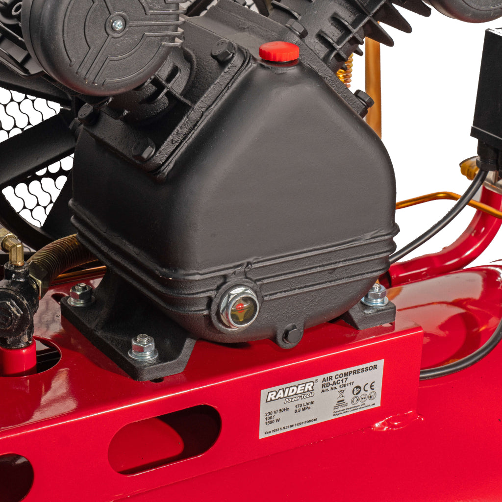 Raider Compresor pe curea 2cp 100l 170l/min RD-AC17