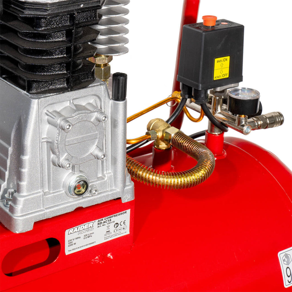 Raider Compresor pe curea 3cp 100l 320l/min RD-AC18