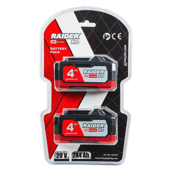R20 set 2 acumulatori 4.0 amperi compatibili cu intreaga gama Raider R20