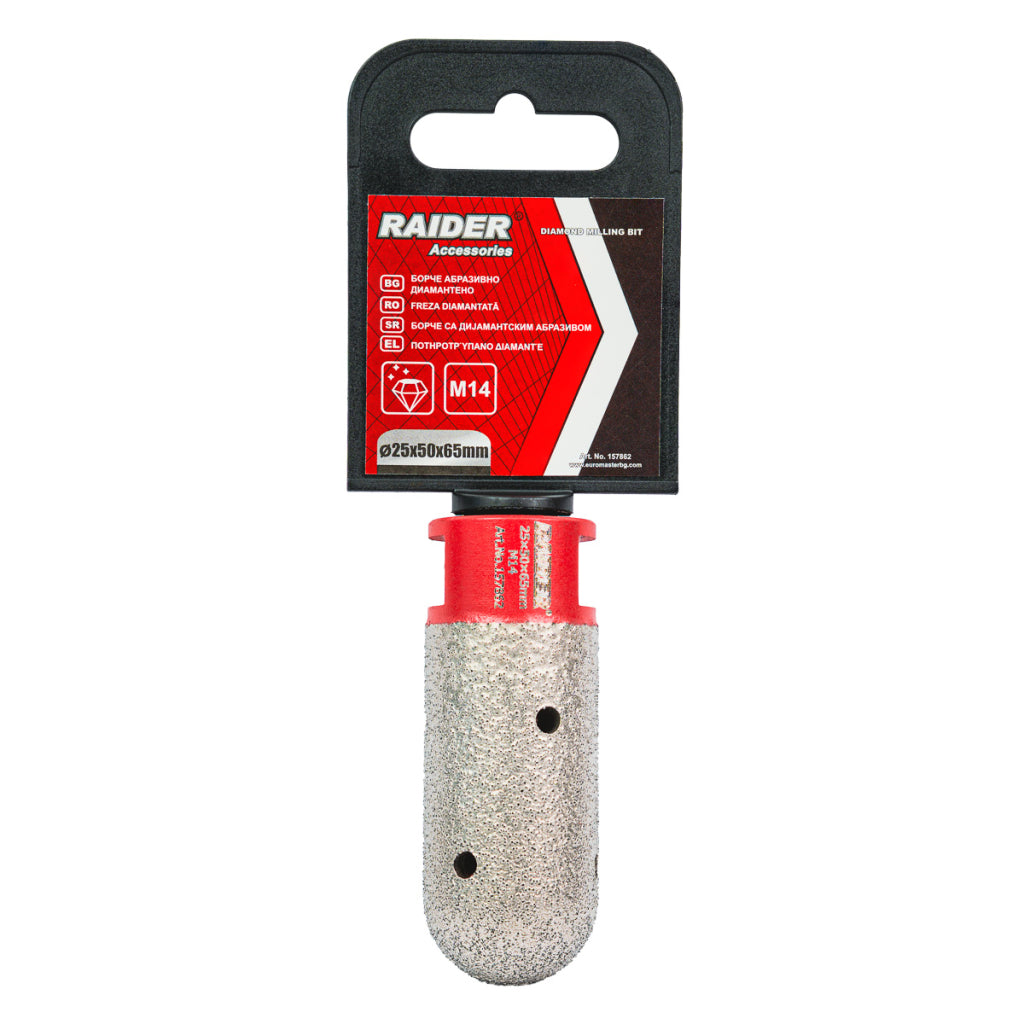 Raider Accessories Freza diamantata tip bit pentru gaurit ceramica M14 ø25x50x65mm