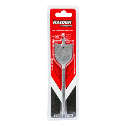 Raider Accessories Burghiu lemn plat hex ¼ ø35mm
