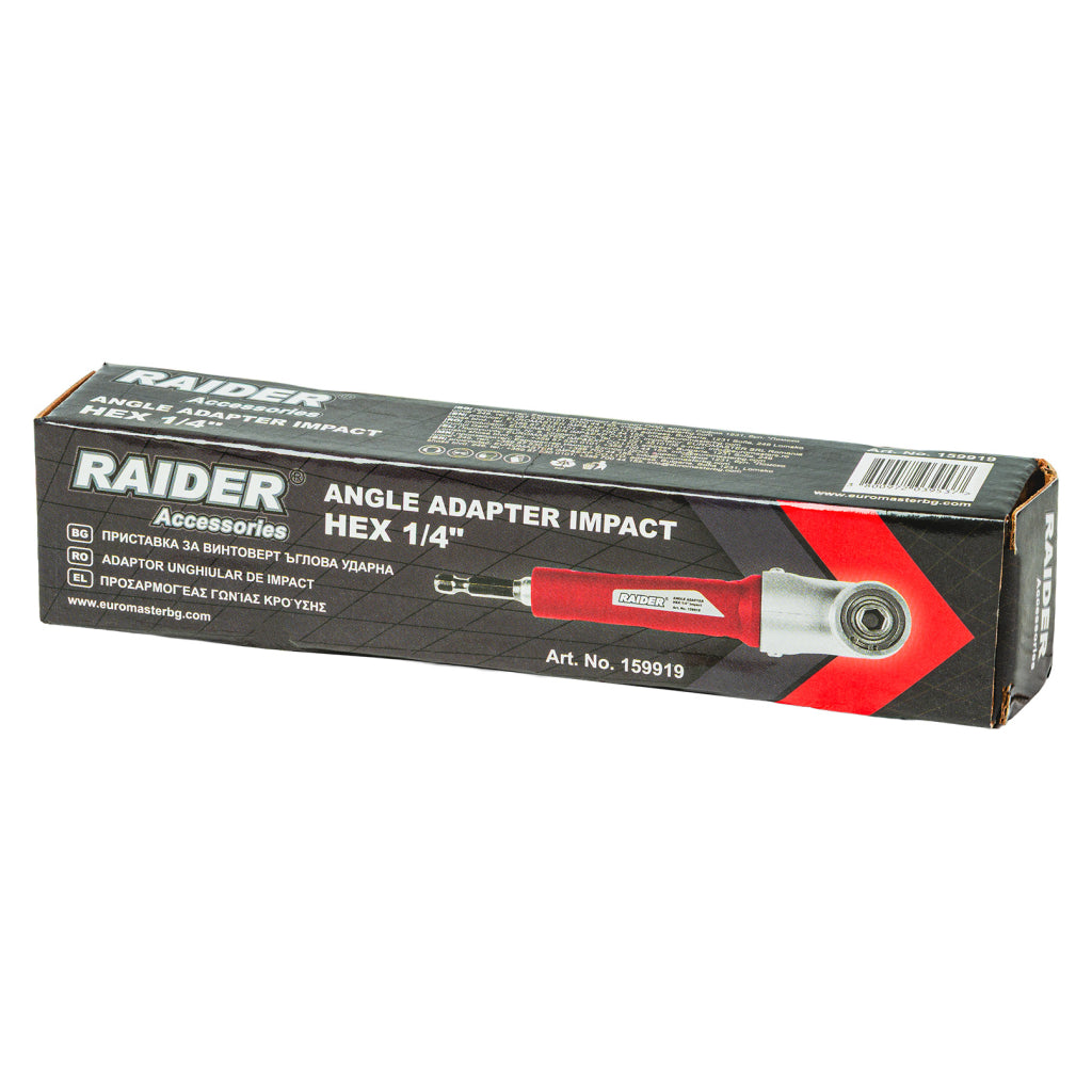 Raider Accessories Adaptor 90 grade HEX ¼" pentru bormasina RD
