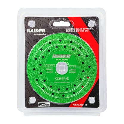 Raider Accessories Disc diamantat continuu 125x22.2 margine 30mm verde