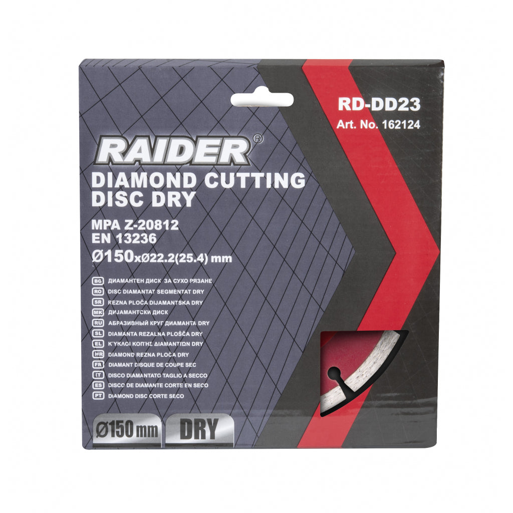 Raider Accessories Disc diamantat segmentat DRY 150x22.2mm RD-DD23