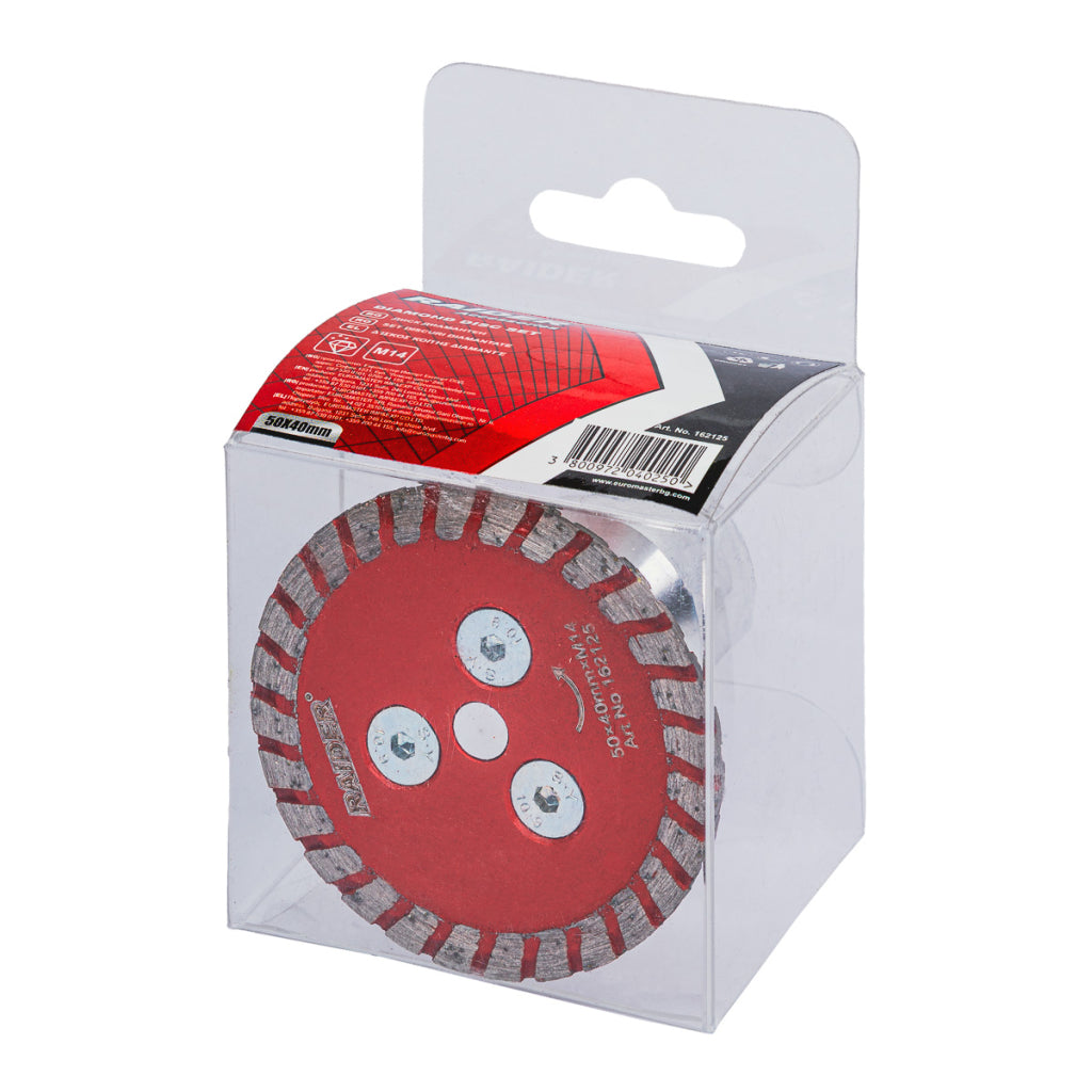 Raider Accessories Disc diamantat segmentat uscat M14 50x40mm