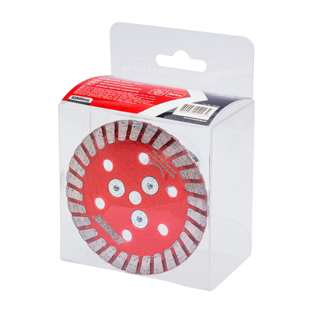 Raider Accessories Disc diamantat segmentat uscat M14 65x40mm