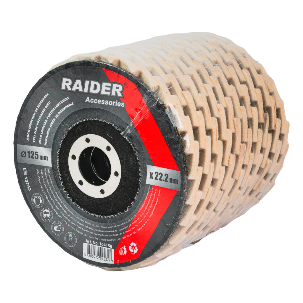 Raider Accessories Disc lamelar din lana ø125mm grosime 4mm