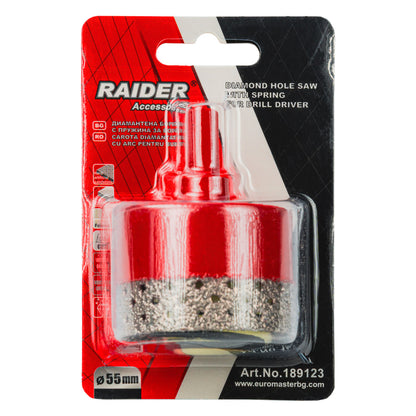 Raider Accessories Carota diamantata cu arc pentru Carotare umeda HEX Ø55mm