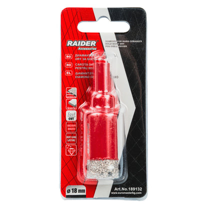 Raider Accessories Carota diamantata pentru Carotare uscata HEX Ø18mm