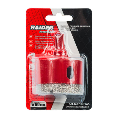 Raider Accessories Carota diamantata pentru Carotare uscata HEX Ø60mm