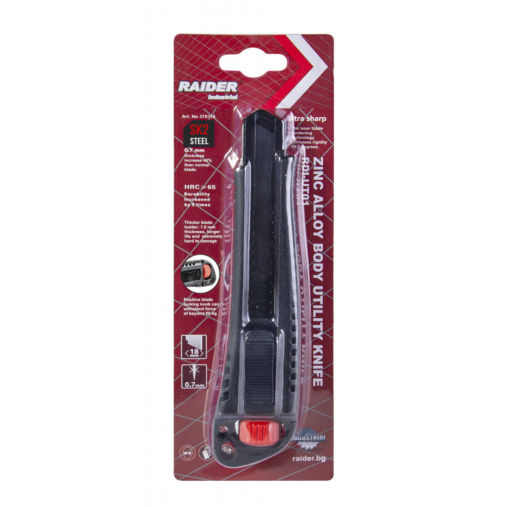 Raider Industrial Cutter 18x155mm 1 lama SK5 corp metal negru RDI