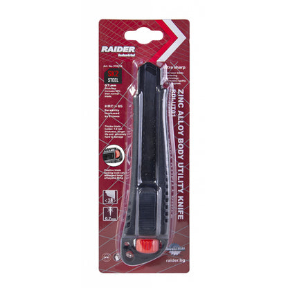 Raider Industrial Cutter 18x155mm 1 lama SK5 corp metal negru RDI