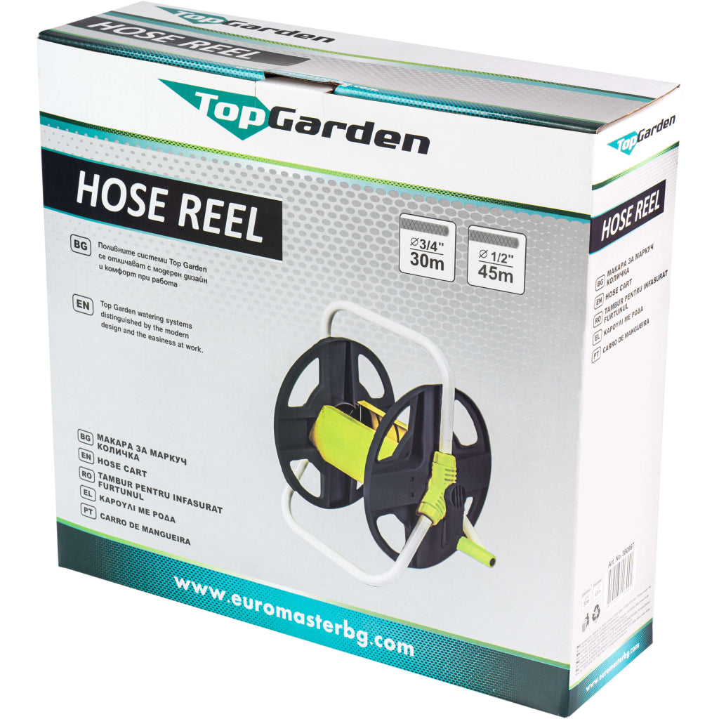 Top Garden Derulator tambur pentru furtun cadru metalic 45m TG