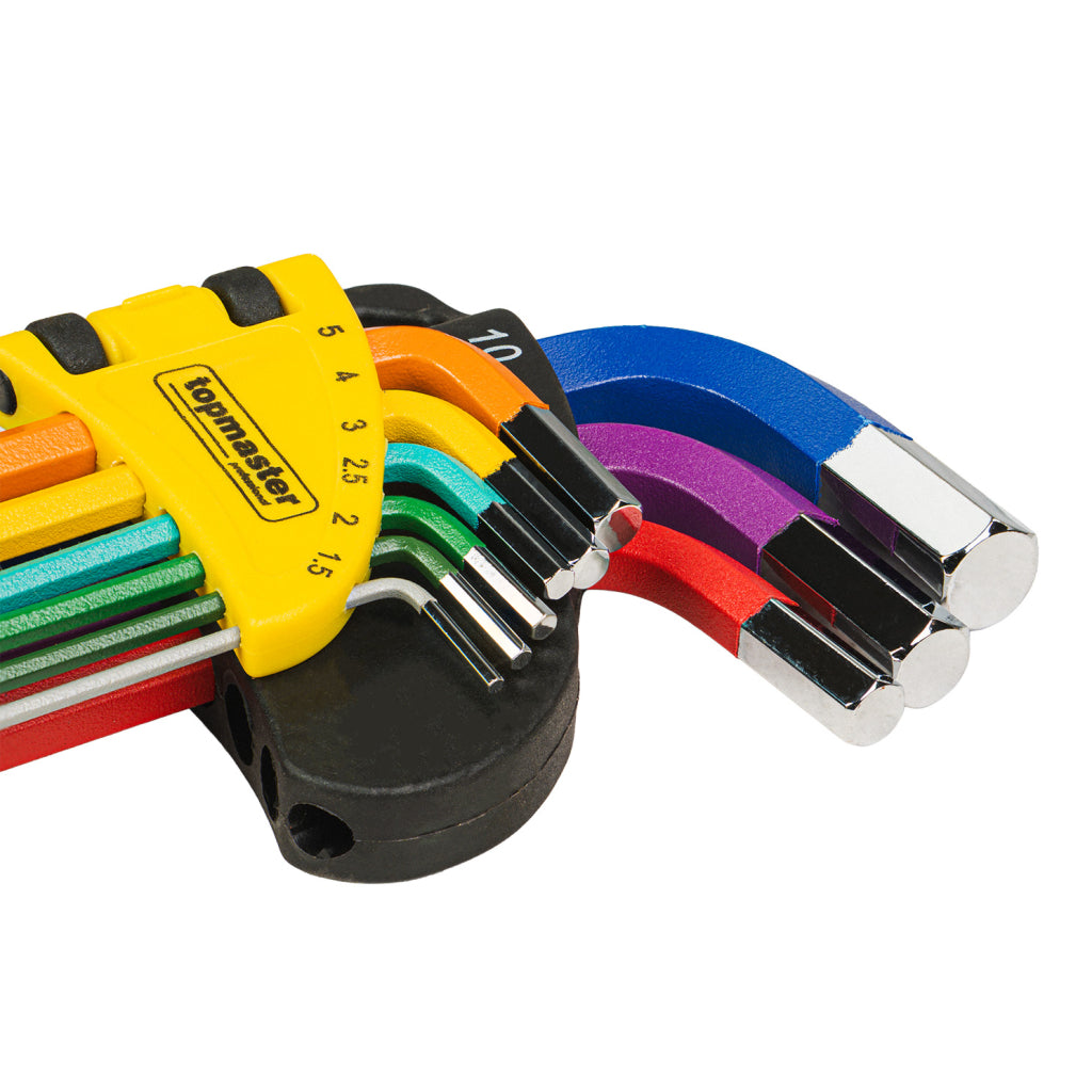 Top Master Pro Set 9 chei imbus HEX 1.5-10 80-207mm COLOR CRV TMP