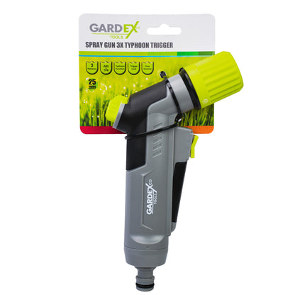 Gardex Pistol pentru stropit ½" 3 duze TYPHOON TRIGGER GX