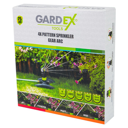 Gardex Aspersor de gradina 0-360° 4 duze GEAR ARC GX