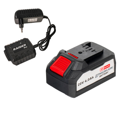 Raider R20 Polizor unghiular cu motor fara perii  Ø125mm 20V 4.0Ah RDP-PBAG20