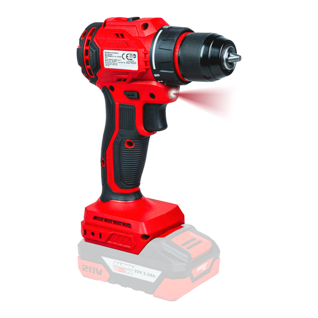 Raider R20 Masina de gaurit si insurubat 20V 2x2.0Ah 50Nm valiza RDP-PBD20