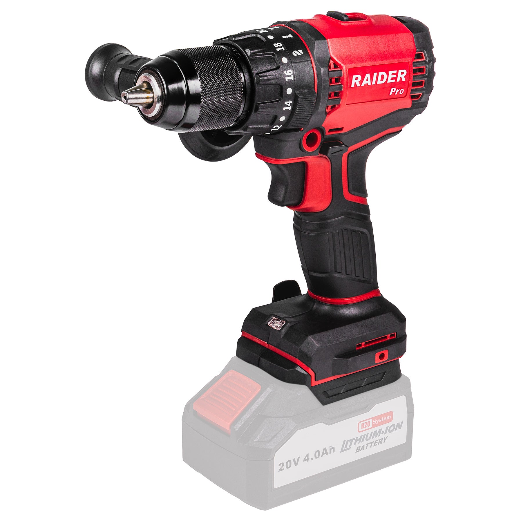 Raider R20 set masina de gaurit, rotopercutor si flex + 2x5Ah + Accesorii RDP-BXS1