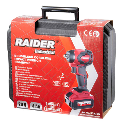 Raider Industrial Masina insurubat cu impact 4Ah 280Nm ½-⅜ RDI-IBW03