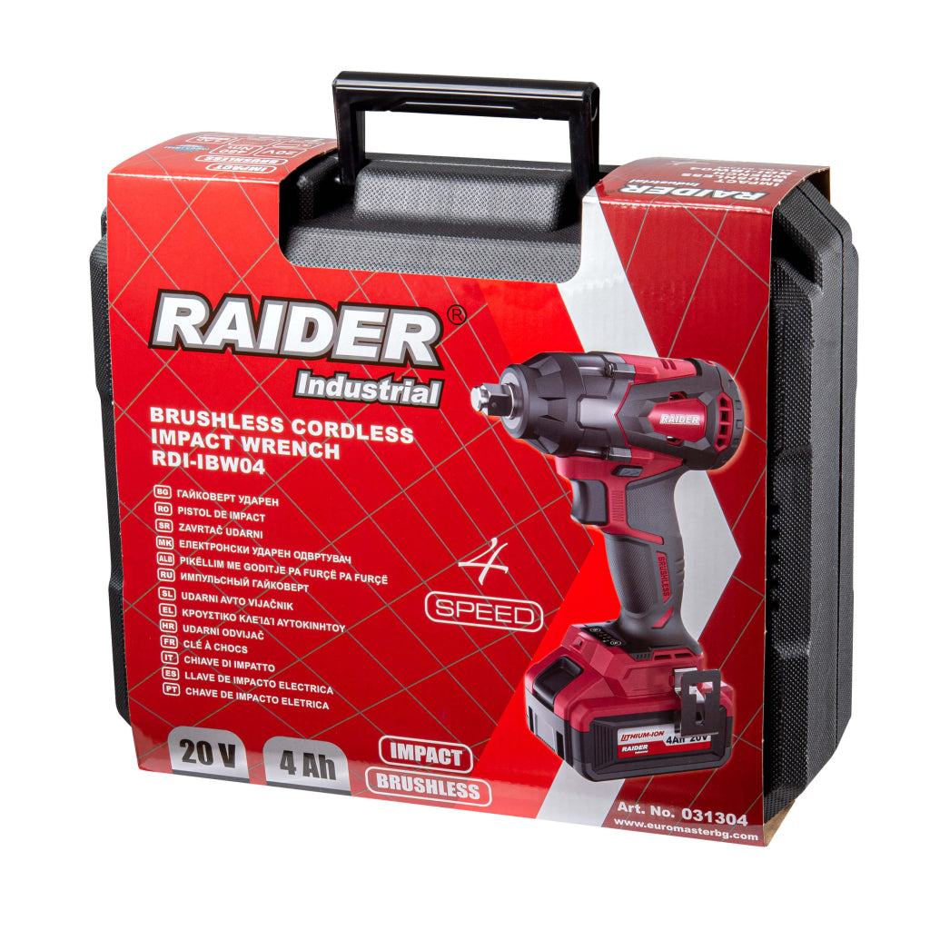 Raider Industrial Masina insurubat cu impact 20V x 4.0Ah 480Nm ½" RDI-IBW04
