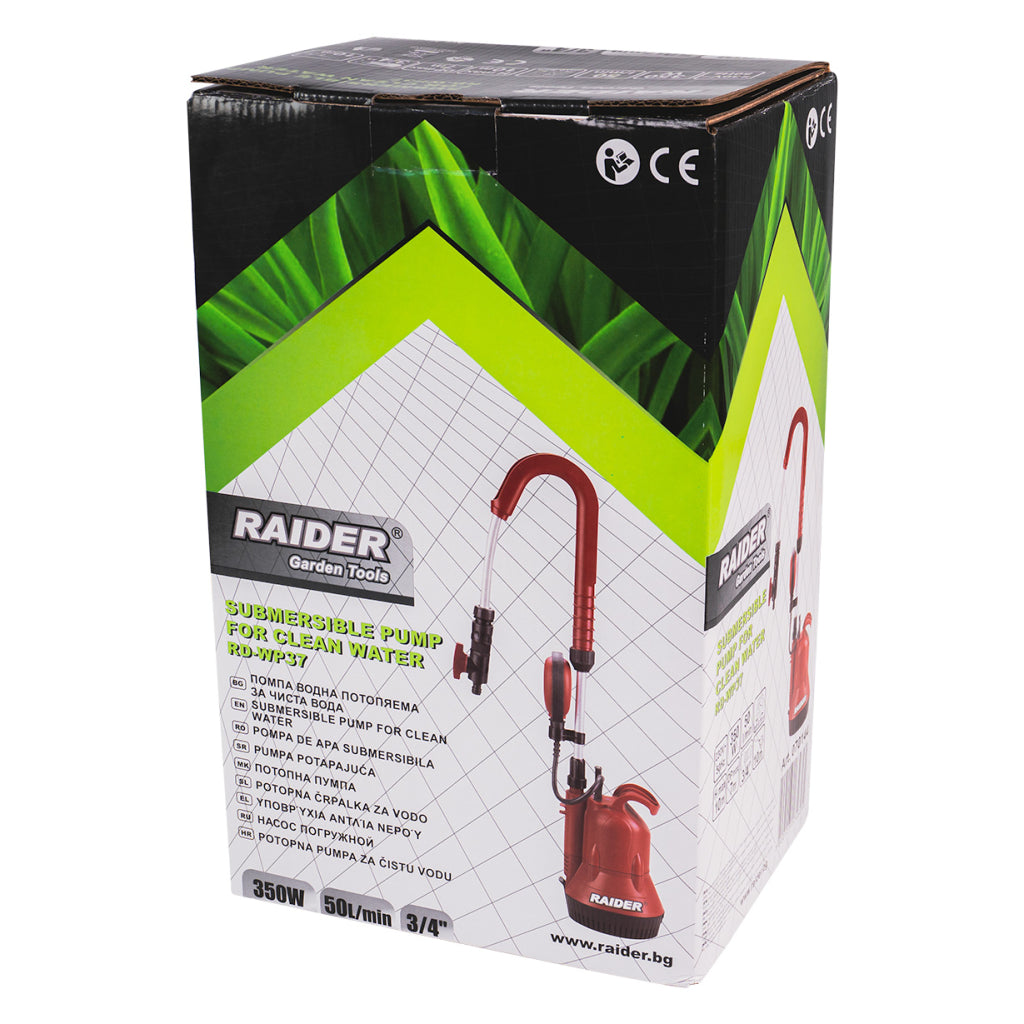 Raider Pompa cu plutitor 350W ¾"7-10m 3000l/h brat RD-WP37