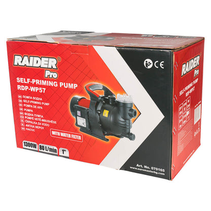 Raider Pro Pompa cu autoamorsare 1300W 1" 8-48m 4800l/h filtru RDP-WP57