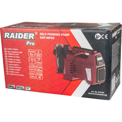Raider Pro Pompa cu autoamorsare 1100W 1" 8-45m 4620l/h filtru RDP-WP80