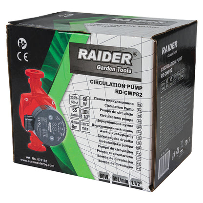 Raider Pompa circulatie 60W 1½" 65L/min 8m 110°C RD-CWP82