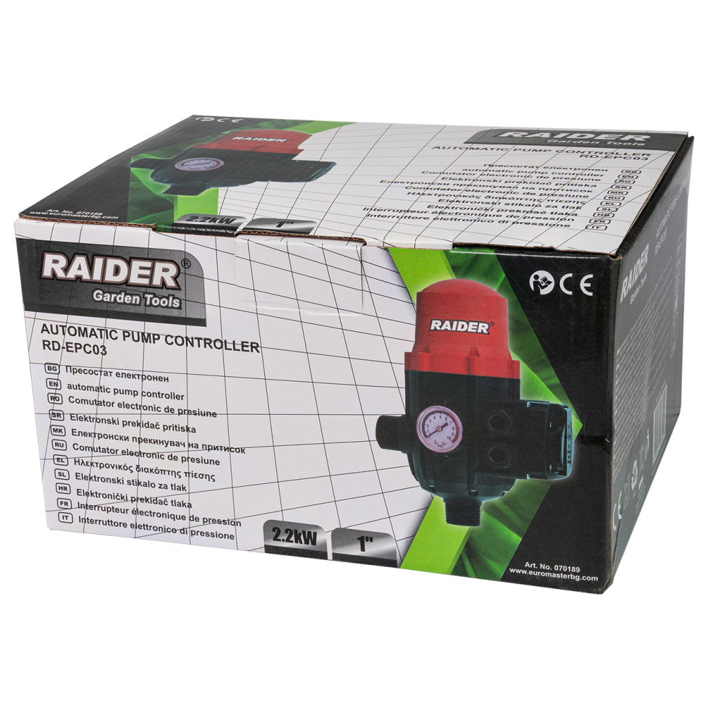 Raider Presostat electronic 2.2kW cu priza RD-EPC03