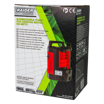 Raider Pompa cu plutitor inc 900W 1" 7-8m 15000l/h 30mm RD-WP73