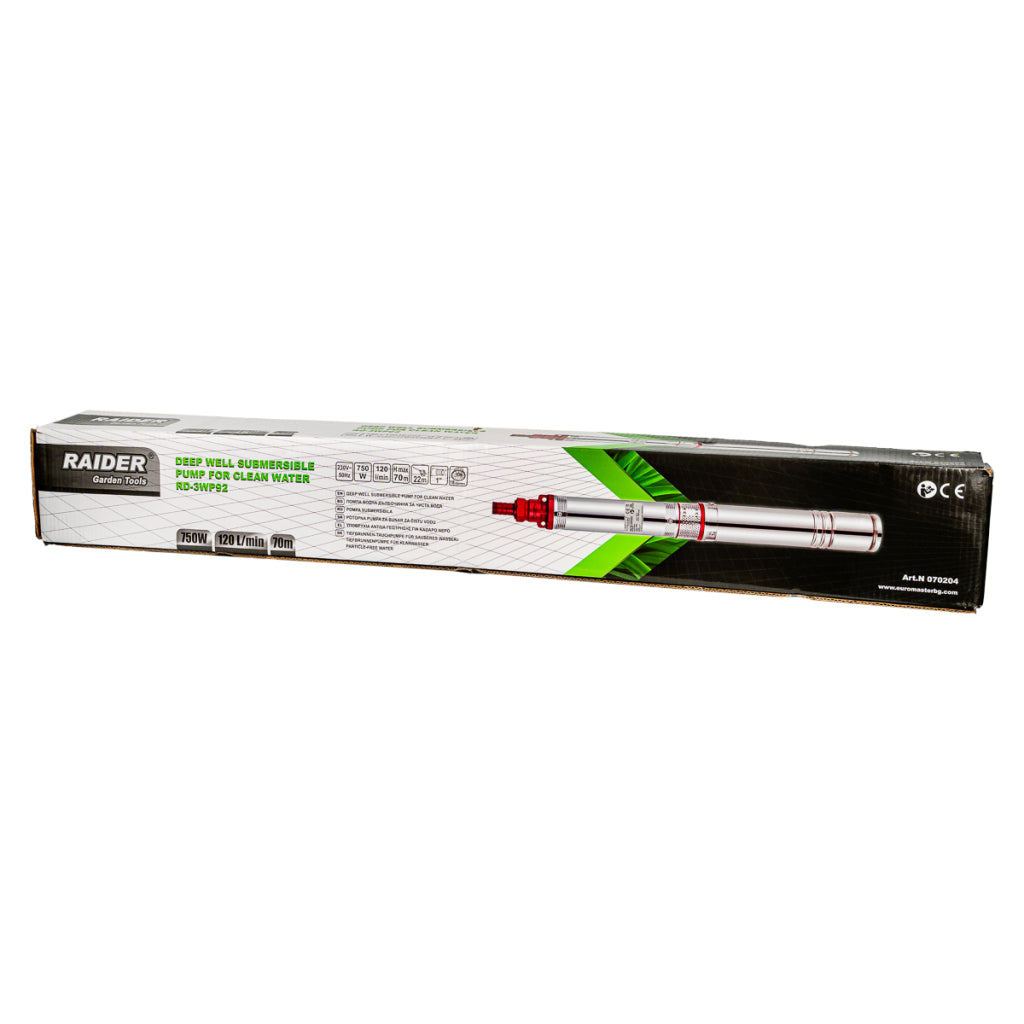 Raider Pompa submersibila 18T 750W 1" 7200l/h 70m RD-3WP92