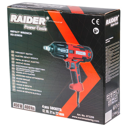 Raider Pistol electric de impact ½" 450W 400Nm RD-EIW09