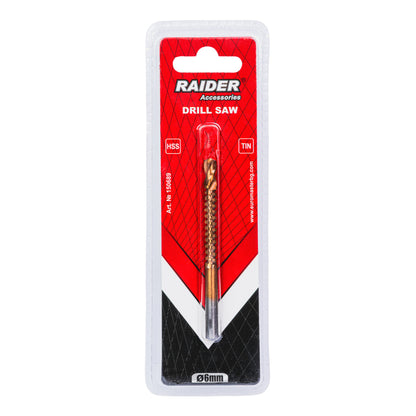 Raider Accessories Burghiu metal HSS+TIN 6.0mm cu freza decupat