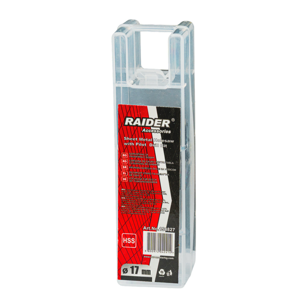 Raider Accessories Carota pentru tabla Ø17mm cu pilot HSS