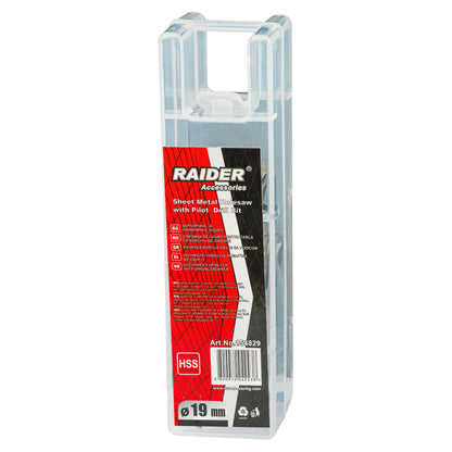 Raider Accessories Carota pentru tabla Ø19mm cu pilot HSS
