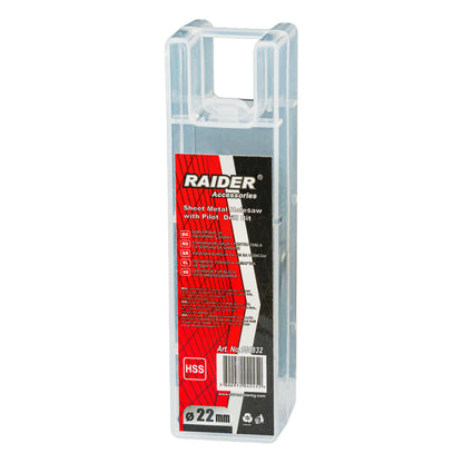 Raider Accessories Carota pentru tabla Ø22mm cu pilot HSS